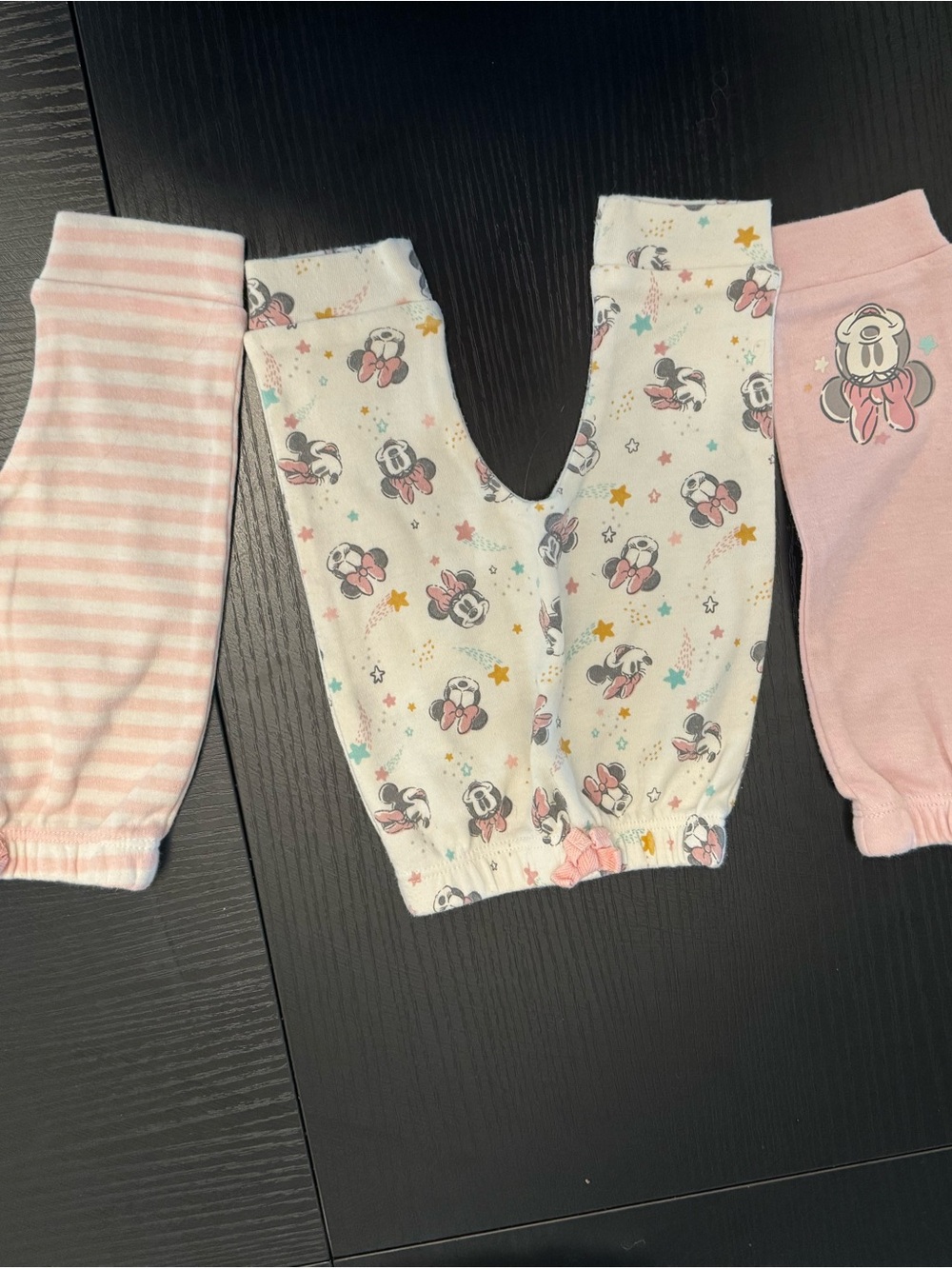 Disney Baby Minnie Mouse Pink White Multi Trousers and Leggings Set